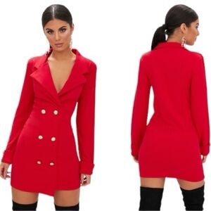 Red blazer dress